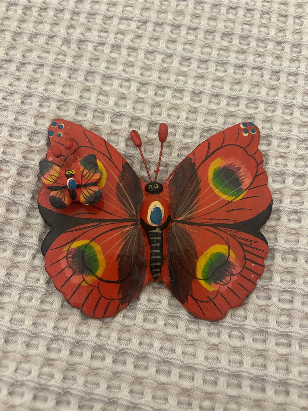 Vintage Chalkware Butterfly wall Hanging 60-70’s Era
